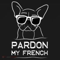 Pardon My French Tshirt Frenchie Bulldog Mousepad thumb 1