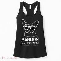 Pardon My French Tshirt Frenchie Bulldog Women's Tank Top thumb 0