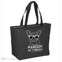 Pardon My French Tshirt Frenchie Bulldog Tote Bag thumb 2