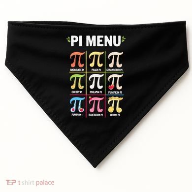Pi Menu Funny Pi 3 USA-Made Doggie Bandana