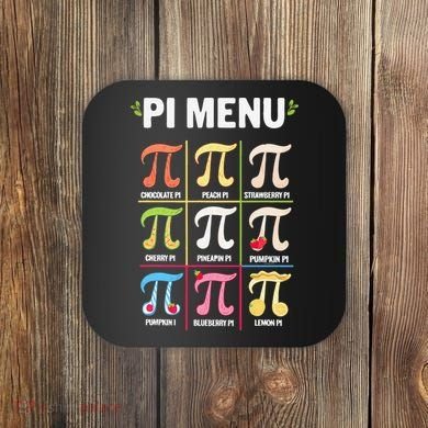 Pi Menu Funny Pi 3 Coaster