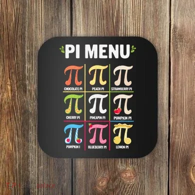 Pi Menu Funny Pi 3 Coaster