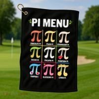 Pi Menu Funny Pi 3 Golf Towel thumb 1