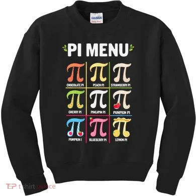 Pi Menu Funny Pi 3 Kids Sweatshirt