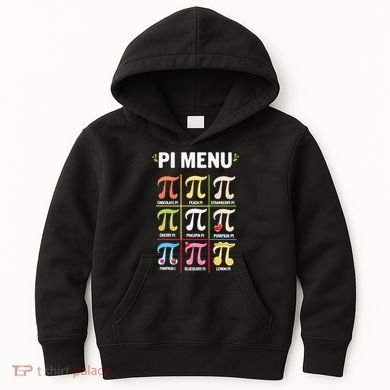 Pi Menu Funny Pi 3 Kids Hoodie