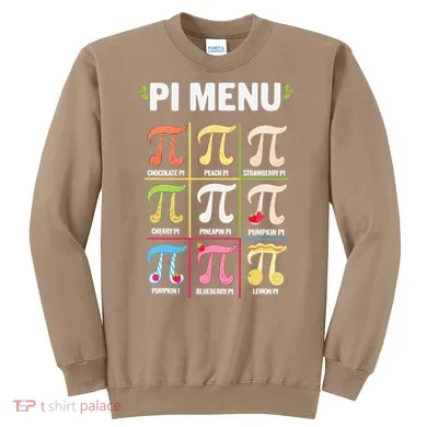 Pi Menu Funny Pi 3 Sweatshirt