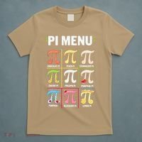 Pi Menu Funny Pi 3 T-Shirt thumb 5