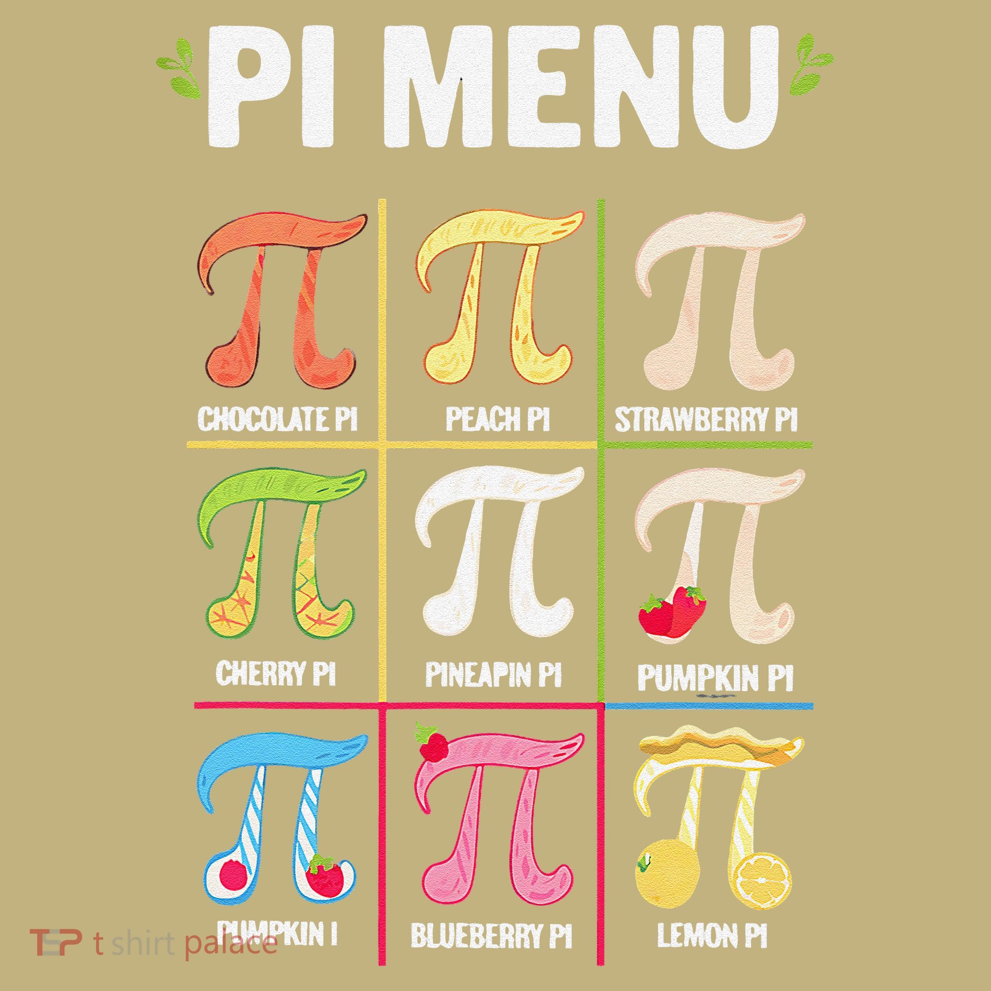 Pi Menu Funny Pi 3 Kids T-Shirt