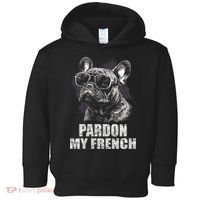 Pardon My French Bulldog Frenchie Lover Toddler Hoodie thumb 0