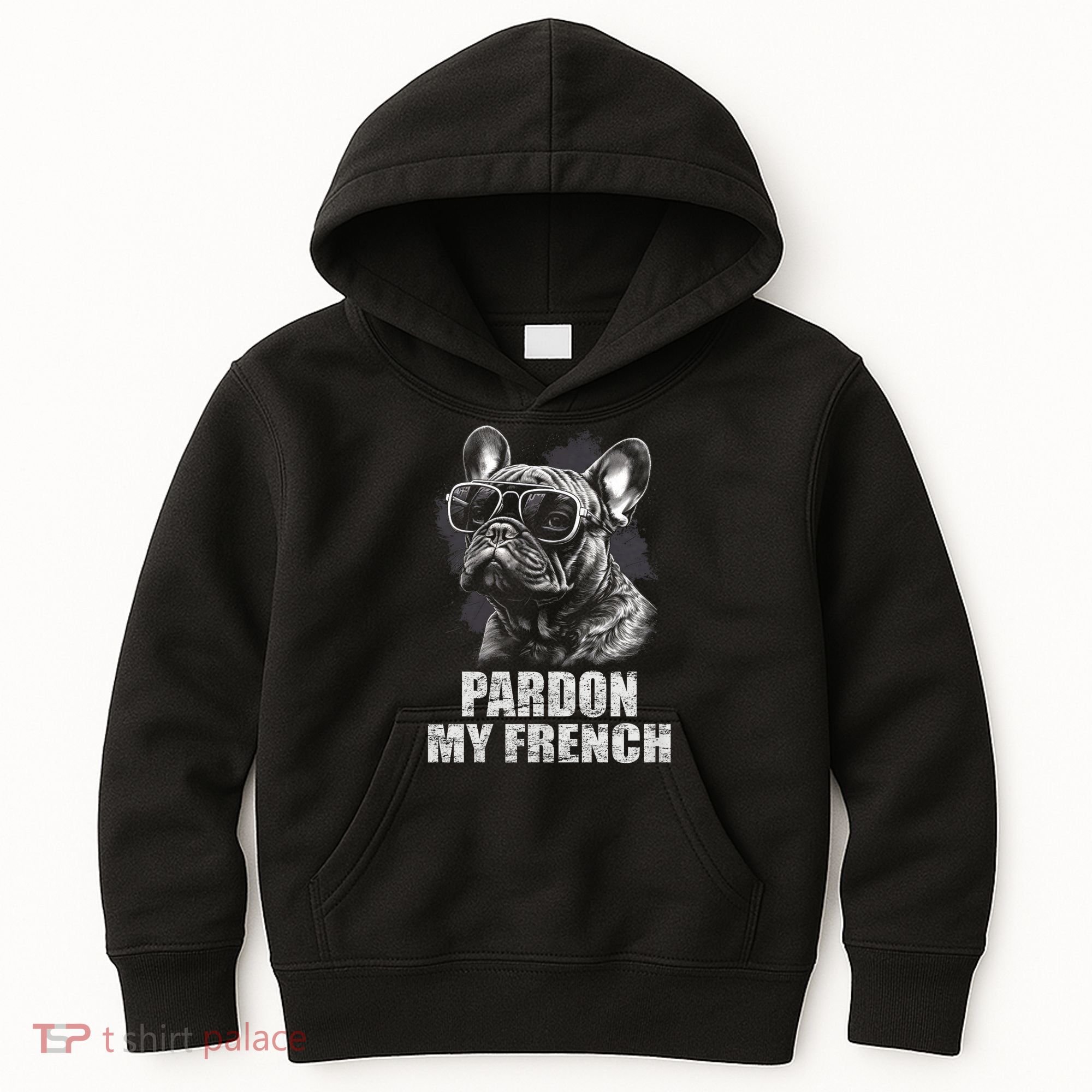 Pardon My French Bulldog Frenchie Lover Kids Hoodie