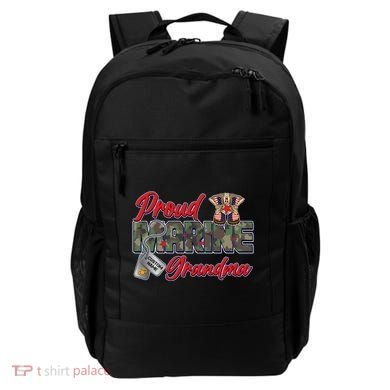Proud Marine Grandma Personalize Dog Tags Backpack