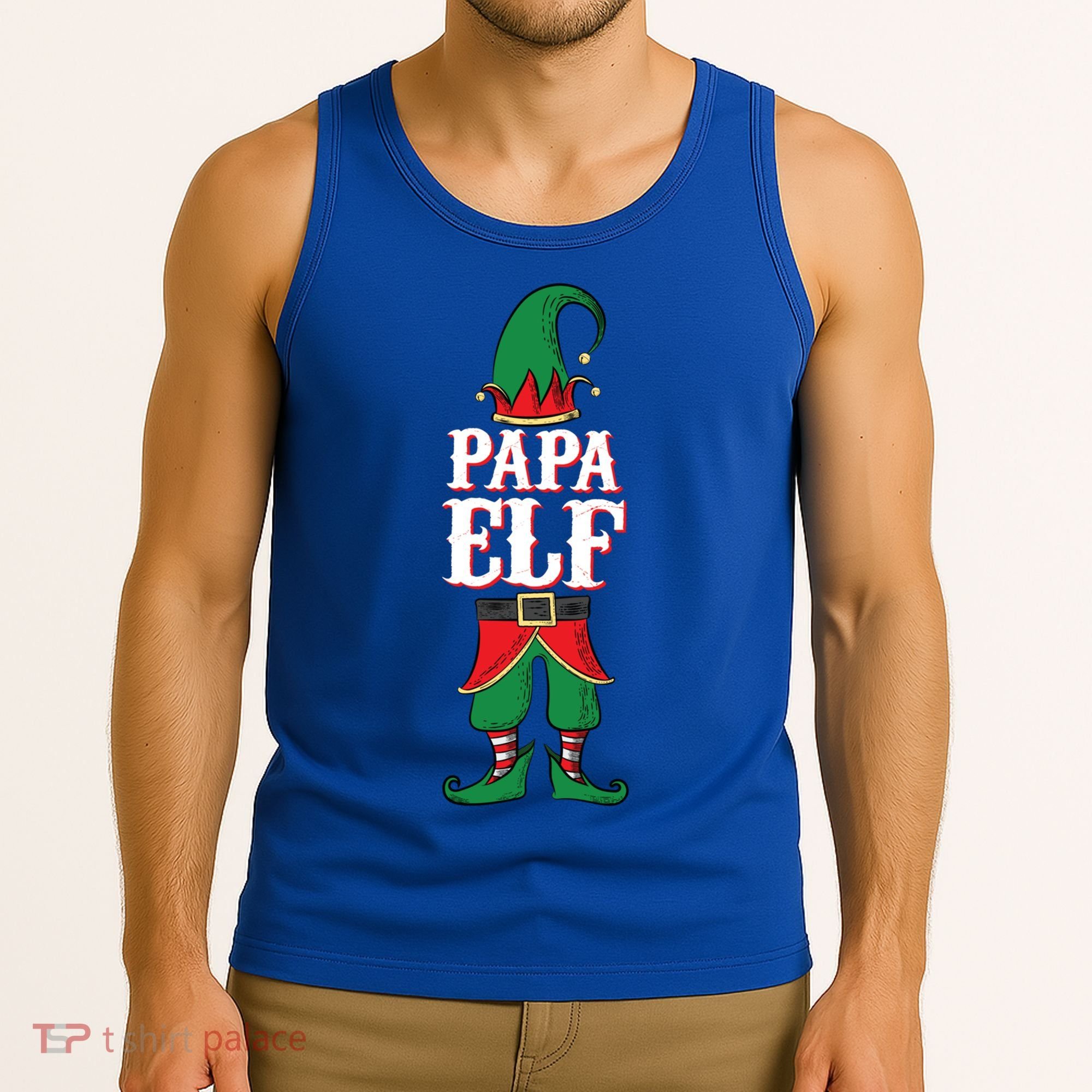Papa Meaningful Gift Mom And Dad Matching Family Christmas Cute Gift Tank Top