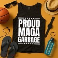 Proud Maga Garbage Trump Supporter Tank Top thumb 4