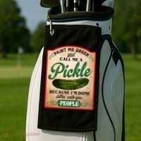 Paint Me Green And Call Me A Pickle Funny Golf Towel thumb 2