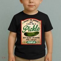 Paint Me Green And Call Me A Pickle Funny Toddler T-Shirt thumb 2