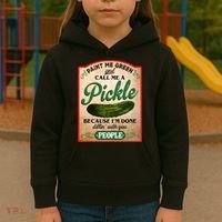 Paint Me Green And Call Me A Pickle Funny Kids Hoodie thumb 3