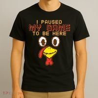 Paused My Game To Be Here Turkey Gamer Thanksgiving T-Shirt thumb 3