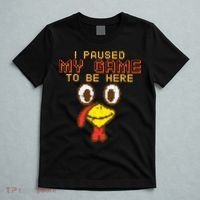 Paused My Game To Be Here Turkey Gamer Thanksgiving T-Shirt thumb 5