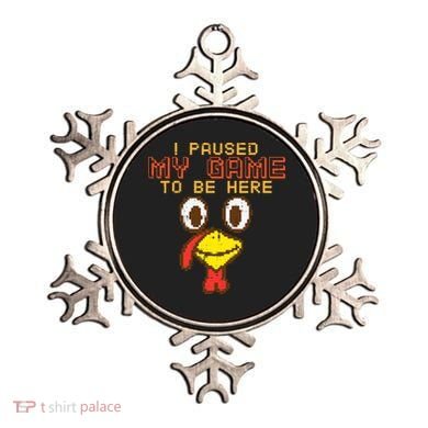 Paused My Game To Be Here Turkey Gamer Thanksgiving Ornament