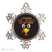 Paused My Game To Be Here Turkey Gamer Thanksgiving Ornament thumb 0