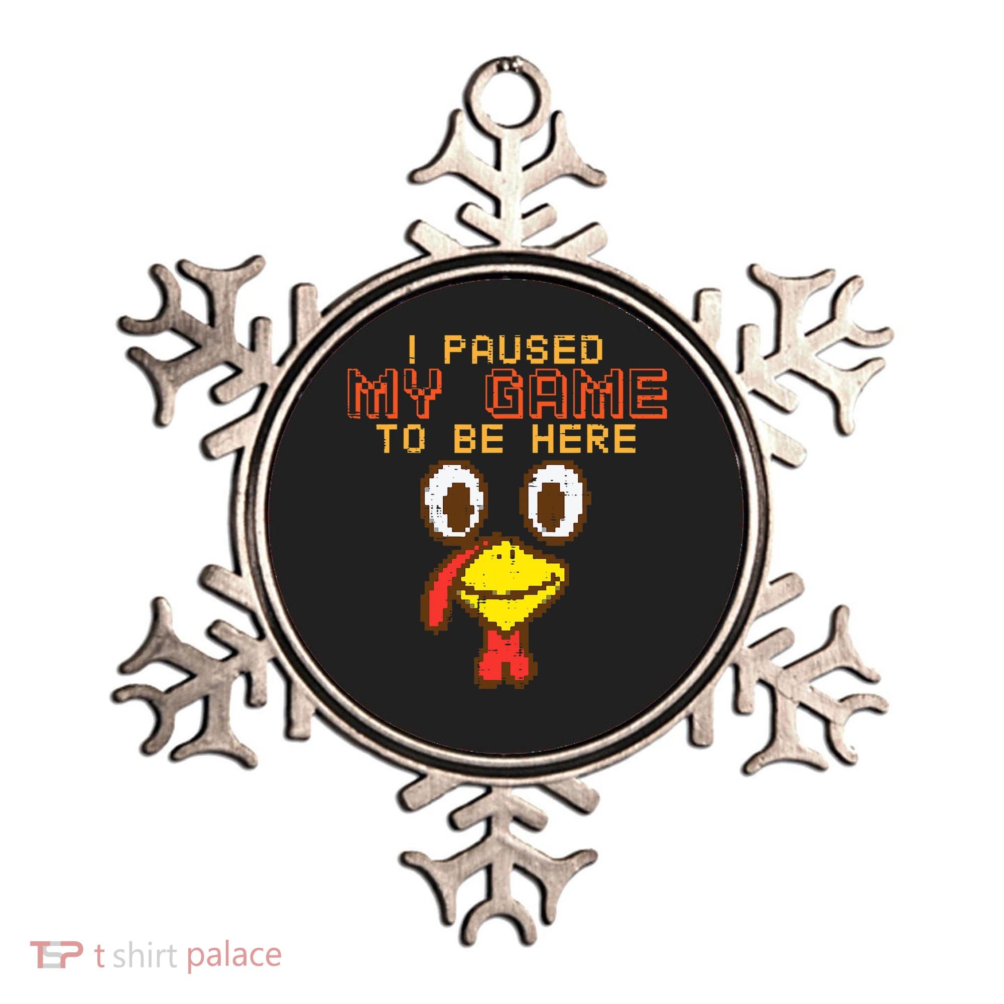Paused My Game To Be Here Turkey Gamer Thanksgiving Ornament