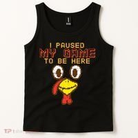 Paused My Game To Be Here Turkey Gamer Thanksgiving Tank Top thumb 2