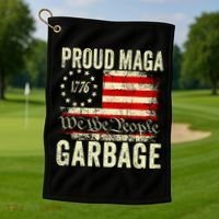 Proud Maga Garbage Golf Towel thumb 1
