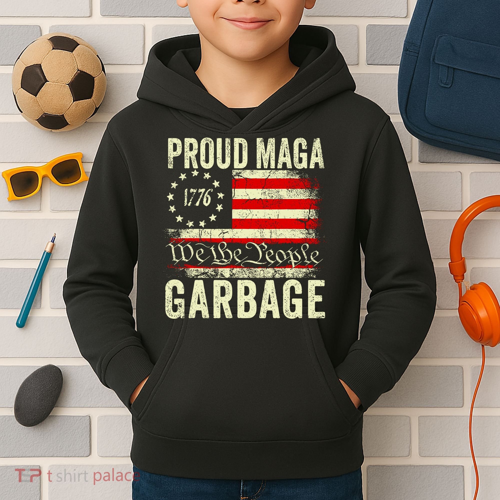 Proud Maga Garbage Kids Hoodie