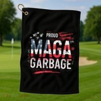 Proud Maga Garbage Golf Towel thumb 1