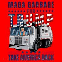 Proud Maga Garbage Trump Supporter Trump Garbage Truck Santa Hat thumb 1