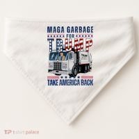 Proud Maga Garbage Trump Supporter Trump Garbage Truck USA-Made Doggie Bandana thumb 0