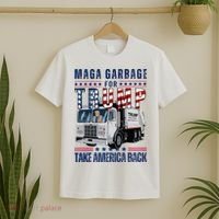 Proud Maga Garbage Trump Supporter Trump Garbage Truck T-Shirt thumb 2