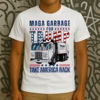 Proud Maga Garbage Trump Supporter Trump Garbage Truck T-Shirt thumb 3