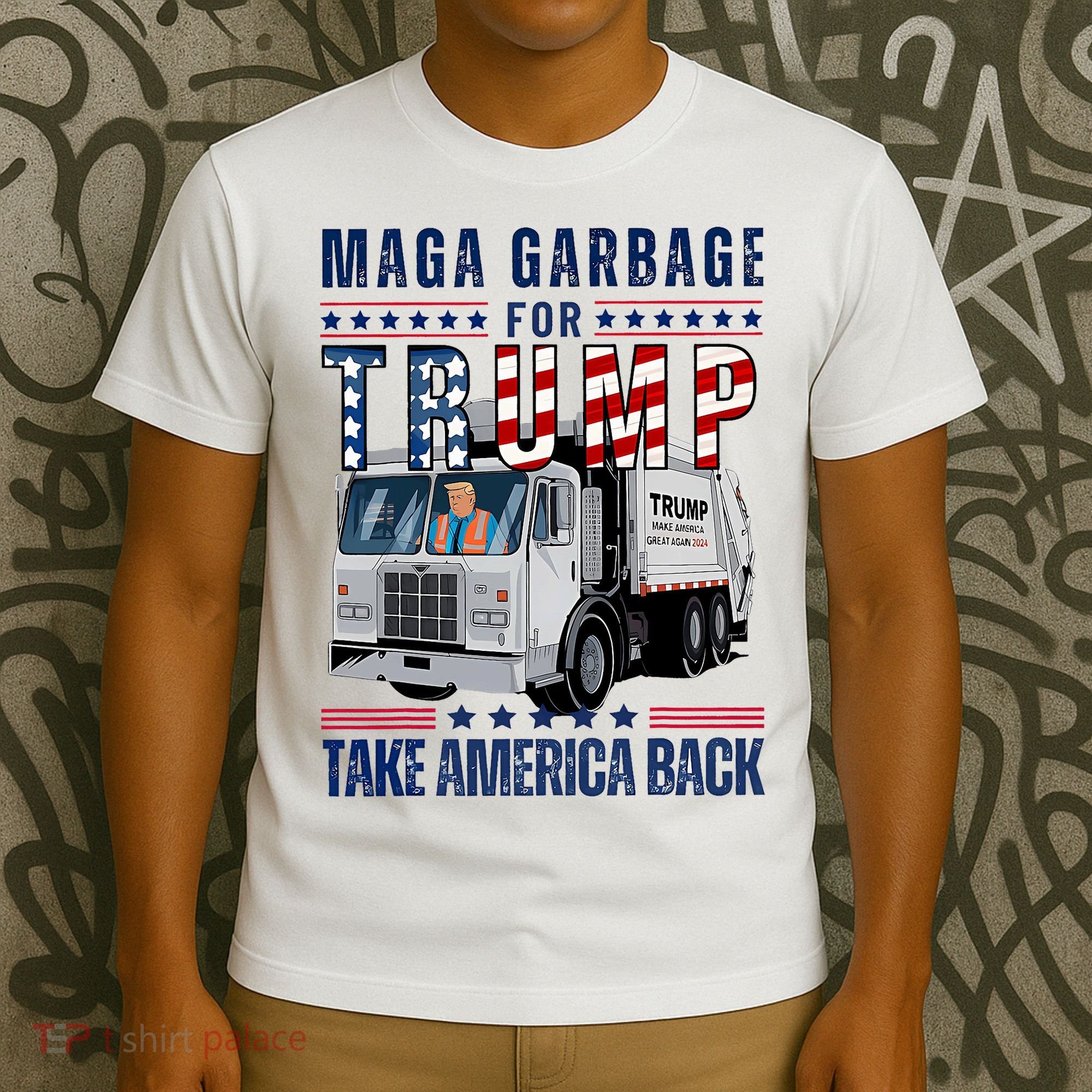 Proud Maga Garbage Trump Supporter Trump Garbage Truck T-Shirt