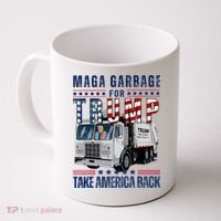 Proud Maga Garbage Trump Supporter Trump Garbage Truck Coffee Mug thumb 0
