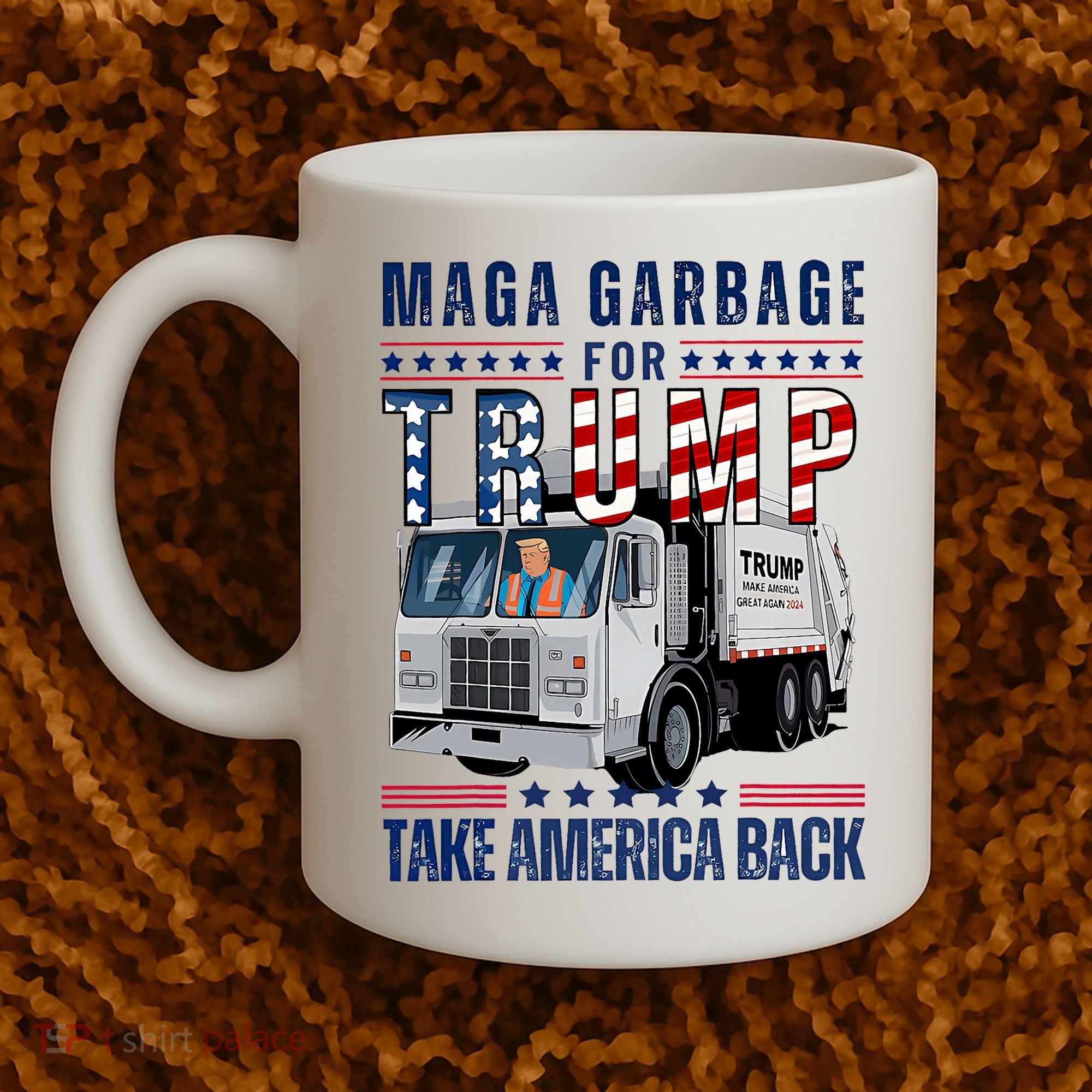Proud Maga Garbage Trump Supporter Trump Garbage Truck Coffee Mug