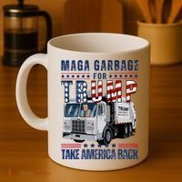 Proud Maga Garbage Trump Supporter Trump Garbage Truck Coffee Mug thumb 4