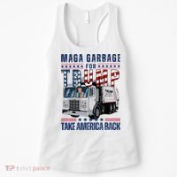 Proud Maga Garbage Trump Supporter Trump Garbage Truck Women's Tank Top thumb 0