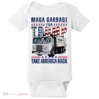 Proud Maga Garbage Trump Supporter Trump Garbage Truck Baby Bodysuit thumb 0