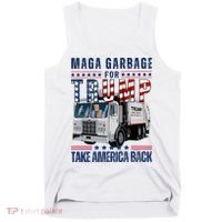 Proud Maga Garbage Trump Supporter Trump Garbage Truck Tank Top thumb 0