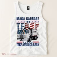 Proud Maga Garbage Trump Supporter Trump Garbage Truck Tank Top thumb 2