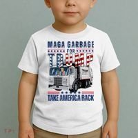 Proud Maga Garbage Trump Supporter Trump Garbage Truck Toddler T-Shirt thumb 2