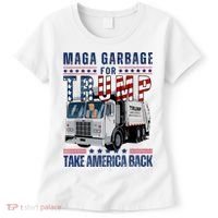 Proud Maga Garbage Trump Supporter Trump Garbage Truck Women's T-Shirt thumb 0