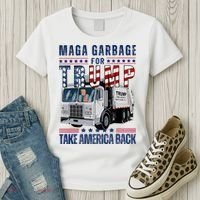 Proud Maga Garbage Trump Supporter Trump Garbage Truck Women's T-Shirt thumb 3