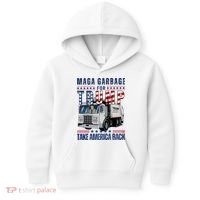 Proud Maga Garbage Trump Supporter Trump Garbage Truck Kids Hoodie thumb 0