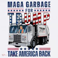 Proud Maga Garbage Trump Supporter Trump Garbage Truck Kids T-Shirt thumb 4