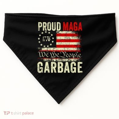 Proud Maga Garbage Make American Garbage Great Again USA-Made Doggie Bandana