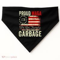 Proud Maga Garbage Make American Garbage Great Again USA-Made Doggie Bandana thumb 0