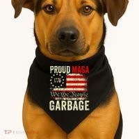 Proud Maga Garbage Make American Garbage Great Again USA-Made Doggie Bandana thumb 1
