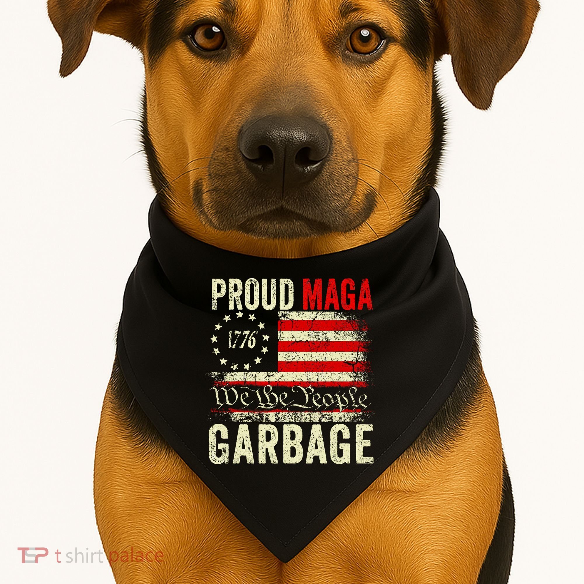 Proud Maga Garbage Make American Garbage Great Again USA-Made Doggie Bandana